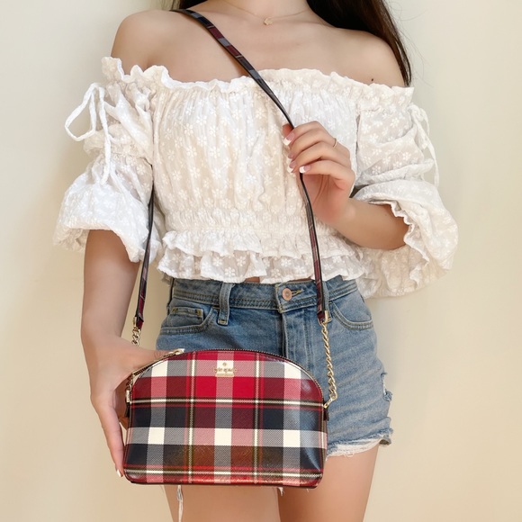 Kate Spade ♠️ Plaid Crossbody - Picture 4 of 7